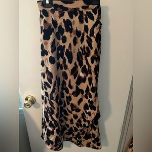 Cheetah print wrap skirt